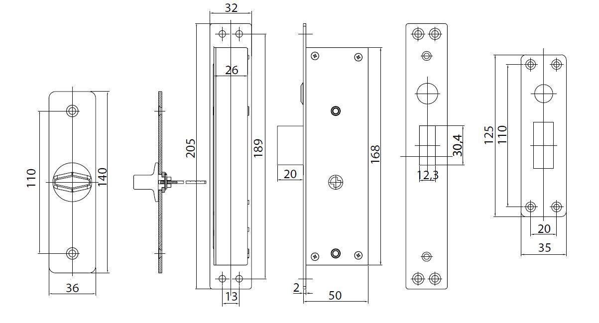 DJ05F-72-FL, Elektromos kapuzr, visszajelzssel, bevszr kapura, rozsdamentes acl hz 12-24V mretei